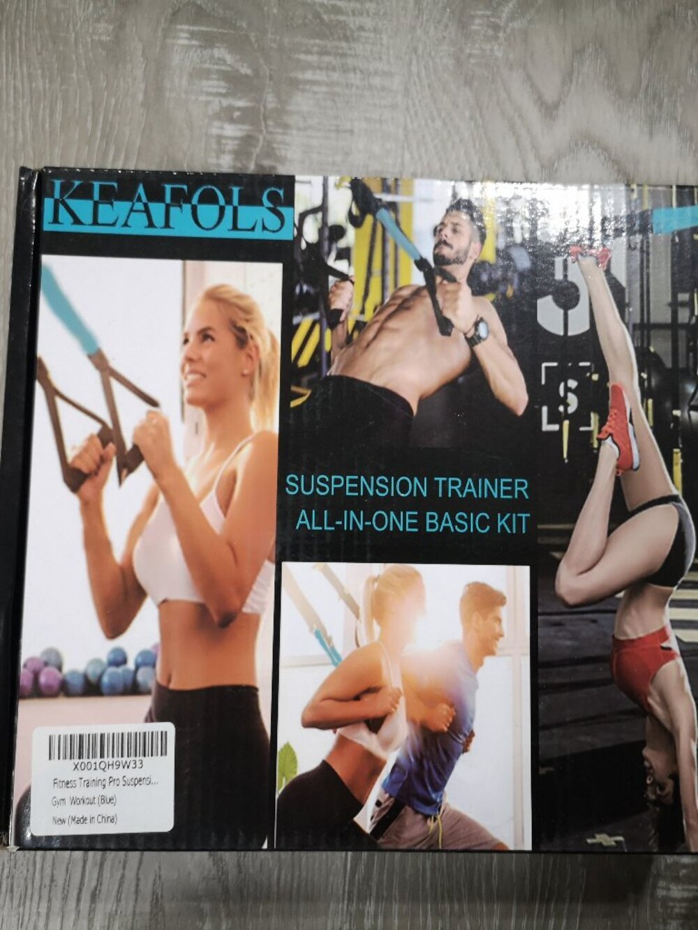 Keafols Suspension Pro Trainer Straps for Resistance Exercises in Blue & Black